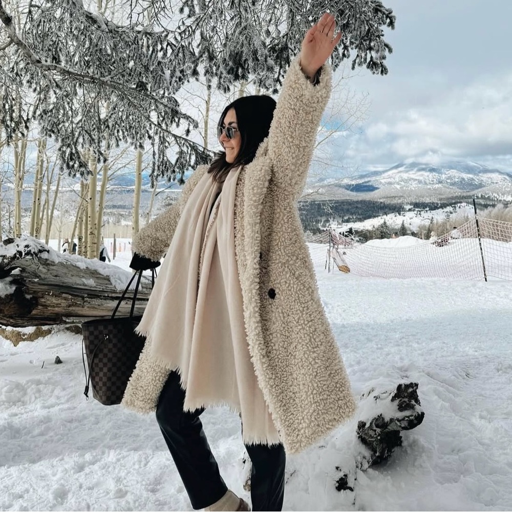 Stradivarius Beige Teddy Jacket